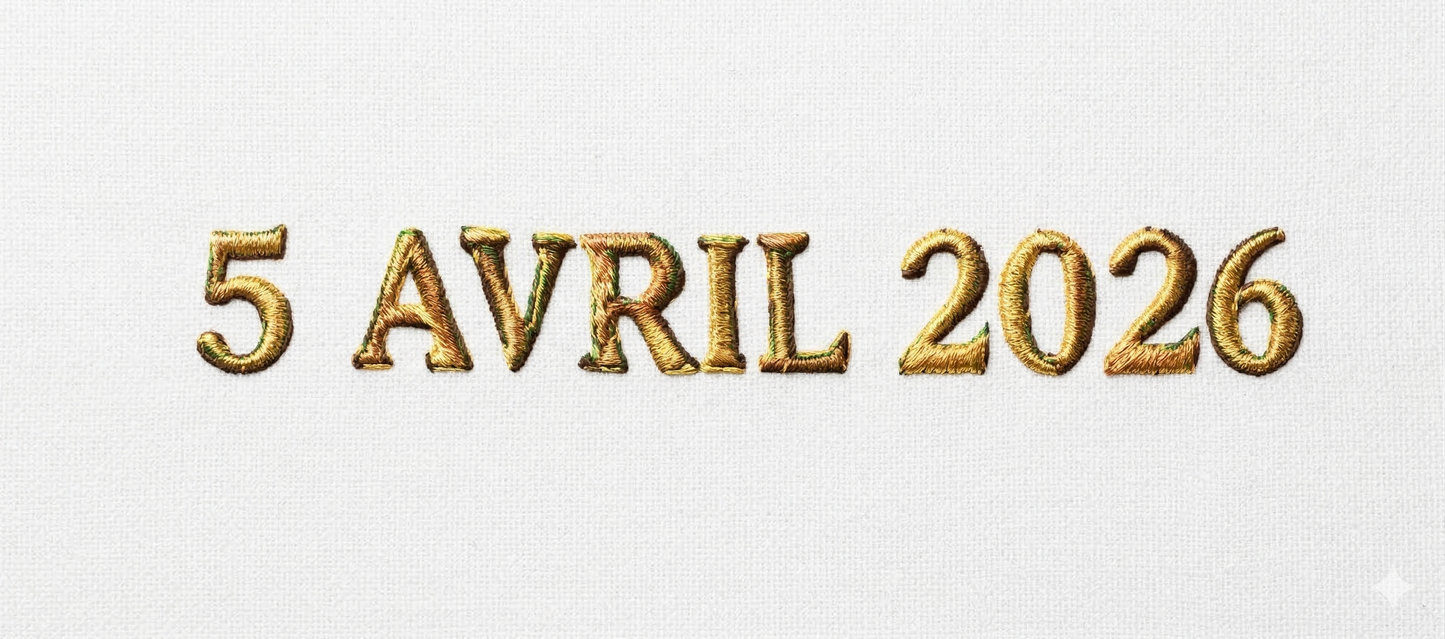 Broderie offerte pour les baptisés Pâques 2026